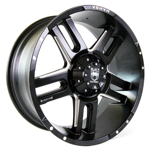 Black Mamba M-11 20x9 Matt Black with Machined Rivets and Milling