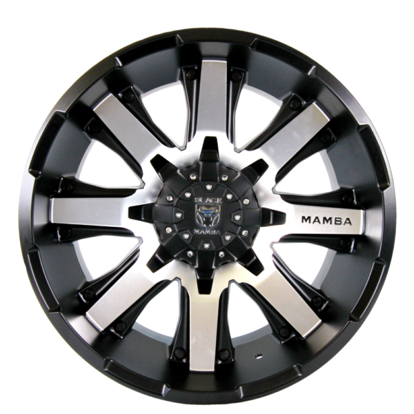 Black Mamba M-13 20x9 Matt Black with Machine Face