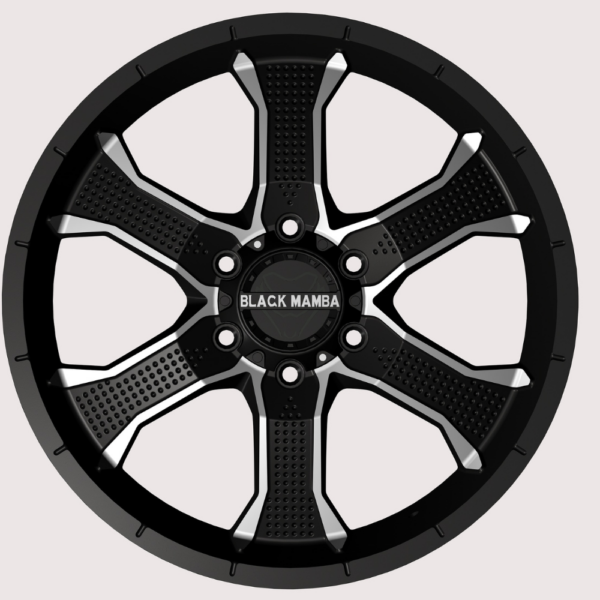 Black Mamba M-25 20x9 Matt Black with Machine Face