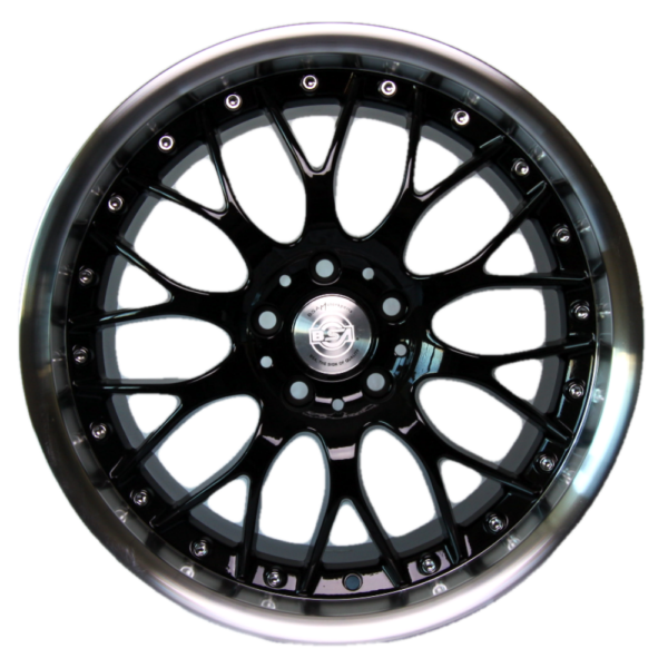 AU Racing AU-378 18x9.5 Black with Machine Side